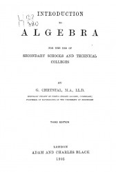 Introduction to algebra for the use of secondary schools and technical colleges. Third edition