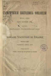 Статистический ежегодник Финляндии. Annuaire statistique de Finlande. 1903 год